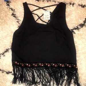 New! Fringe tank top size XL